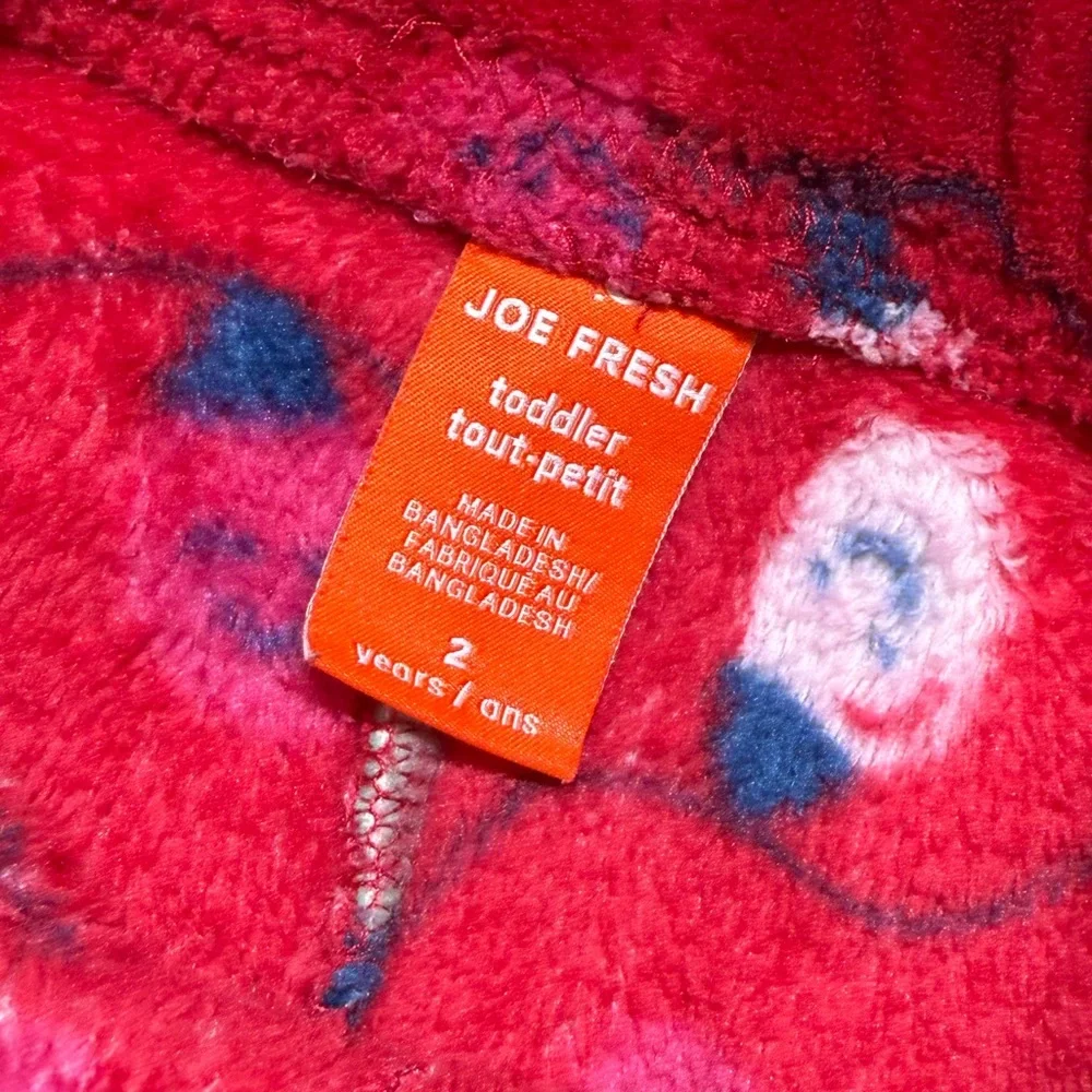Joe Fresh | Toddler Red Fleece Pajama Pants Christmas Lights Print | 2T